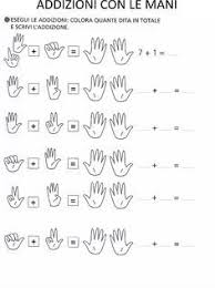Addizioni Con Le Mani Cerca Con Google Fogli Di Esercizi Di Matematica Matematica Attivita Di Matematica