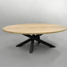 table mikado ovale pied central metal et bois massif francais table ovale table ovale bois table a manger ovale