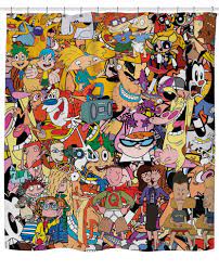 Totally 90s Shower Curtain Disney Character Art Disney Art Drawings Cartoon Wallpaper