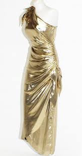 Vintage Gold Lame Ruched Cocktail Gown Dress M Cocktail Gowns Dresses Gowns Dresses