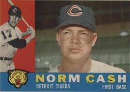 1960 Topps #488 Norm Cash Gray back