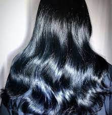 This natural black hair color goes great with subtle midnight blue highlights. Blue Black Hair Color Looks Matrix