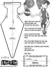 Monster High Evening Gown Pattern By Adashofink Deviantart Com On Deviantart Monster High Doll Clothes Dolls Clothes Diy Doll Clothes Patterns Free