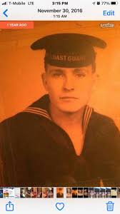 My dad swearing me in the Navy.