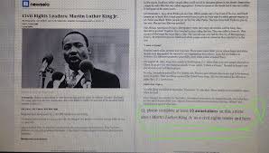 Repeat for each canvas class using newsela. Ha Newsela Civil Rights Leaders Martin Luther King Chegg Com