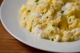 Soft Scrambled Eggs With Ricotta And Chives Framed Cooks Recipe Pureed Food Recipes Soft Foods Diet Recipes