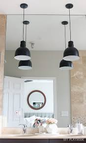 Contemporary Pendant Lights In Our Master Bathroom The Diy Playbook