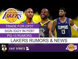 Who should they target if they miss. Lakers Rumors On Chris Paul Trade Paul George Signing Andre Iguodala Lakers Jersey News Youtube