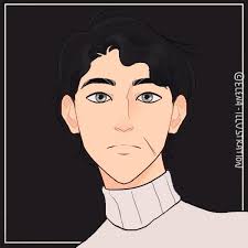 Two well-known Krew/It'sFunneh characters in blue and glamorous outfits