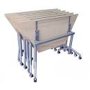 Folding Table 4apos Portable Plastic Indoor Outdoor Picnic Party Dining