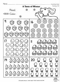 A Taste Of Winter Counting 1 20 Counting Worksheets Counting To 20 Counting Kindergarten