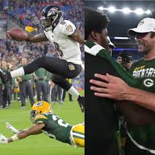 Lamar jackson hurdles former college teammate jaire alexander. Video Lamar Jackson Hurdles Defender For Td Meets Aaron Rodgers Tells Him To Slide Blacksportsonline Part 4