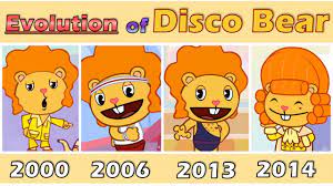 Evolution of DISCO BEAR from Happy Tree Friends - YouTube
