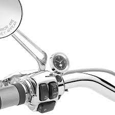75041 03 Harley Davidson Handlebar Clock 1 5 Black Chrome