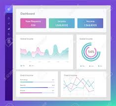 Infographic Template With Flat Design Daily Statistics Graphs