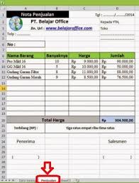 Toko merupakan tempat menjual segala macam bahan atau benda, baik itu tentu saja bagi anda yang saat ini sebagai pemilik toko yang teliti maka biasanya akan ada nota. Download Contoh Nota Penjualan Dengan Rumus Excel Belajar Office