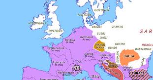 (historical) any of several geographical regions of different historical periods that were mainly inhabited by germanic peoples. Tiberius Campaigns In Germania Historical Atlas Of Europe Late 6 Ad Omniatlas