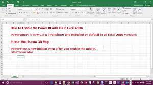 On clicking the download button, a dialog box opens where you can choose the appropriate download option that suits your os. How To Enable The Power Bi Add Ins In Excel 2016 Youtube