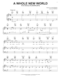 Use this sheet for your own personal use completely free. A Whole New World Piano Sheet Music Easy Best Music Sheet