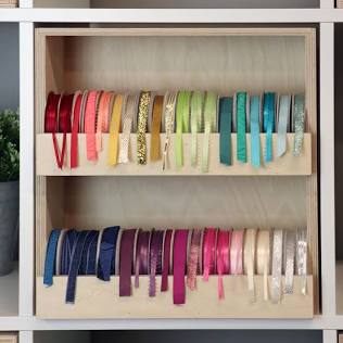 Tiered Ribbon Dispenser System, AI generated