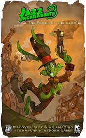 Genre action gameplay platform, shooter perspective side view visual 2d scrolling. Jazz Jackrabbit 3 Peatix