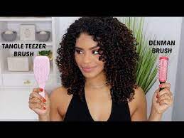 128 Tangle Teezer Brush Vs Denman Brush Full Wash Go Routine Youtube Curly Hair Styles Denman Brush Tangle Teezer