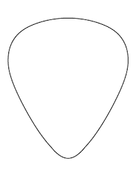 Free Shape And Object Patterns For Crafts Stencils And More Page 12 Guitar Patterns Guitar Guitar Pick