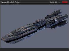 Spaceship Light Cruiser Hyperion 3d Model Starship Concept Concept Ships Spaceship Design