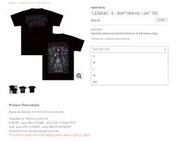 5 out of 5 stars (3) $ 8.00. Unofficial Babymetal News Some Fans Found That Both Legend S Tee S From The Livestream Are Available On Merchbar Along With Other Babymetal Merch This Is Obviously Odd Given That They Were