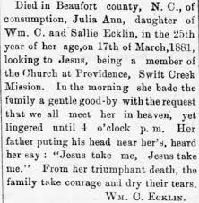 Beaufort Co., NC Obituaries