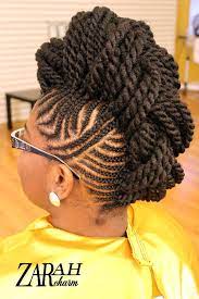 Cornrow Mohawk Pinned Up By Stylist Zarah Charm Cornrow Mohawk Hair Styles Womens Hairstyles