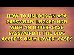 In high security mode, the master password is able to use the security unlock , disable password and security erase unit commands, whilst in maximum security . How To Unlock An Ata Password Locked Hdd With An Upper Case Password If The Bios Accepts Only Youtube
