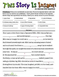 Hyperbole Story Worksheet Education Com Classroom Writing Teaching Language Arts Teaching Writing