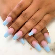 Matte Black And Blue Ombre Nails 50 Gorgeous Ombre Matte Nail Designs You Will Love Nails Today Ombre Acrylic Nails Blue Ombre Nails