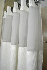 72 X74 White Ezy Hang Empire Waffle Weave Casino Hotel Shower Curtain With Snap On Liner 100 Polyester