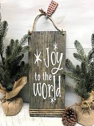 Joy To The World Rustic Christmas Decor Winter Sign Christmas Signs Christmas Decorations Rustic Rustic Winter Decor