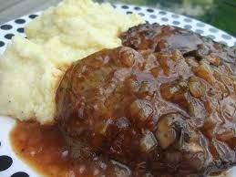 Combine the ground beef, breadcrumbs, ketchup, dry mustard, worcestershire sauce, bouillon and some salt and pepper. Pioneer Woman S Salisbury Steak Food Network Recipes Recipes Salisbury Steak Recipes