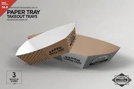 Download Paper Takeout Trays Packaging Mockup Packaging Mockup Free Packaging Mockup Food Packaging