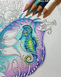 World Of Flowers By Johanna Basford Worldofflowers Johannabasford Adultcol Lost Ocean Coloring Book Johanna Basford Coloring Book Coloring Book Art