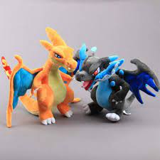 All pokemon are made up by humans based on real animals or existing objects. Amazon Com 2pcs 30 35 Cm Anime Shiny Mega Evolution Charizard X Y Plush Doll Toys Cartoon Lizardon Plushies Dolls Children Birthday Gift Arts Crafts Sewing