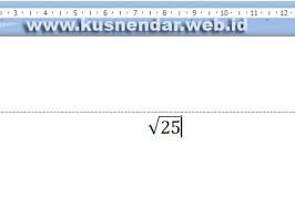 Maybe you would like to learn more about one of these? Cara Membuat Simbol Akar Di Word Terbaru Kusnendar