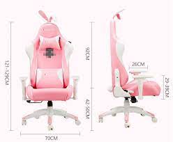 Autofull pink gaming chair desk chair office chair pu leather high back ergonomic racing office desk computer chairs with lumbar support, rabbit ears limited time offer, ends 08/13 by autofull (27) (25) write a review. Fashion Minimalist Modern Gaming Chair Pink Snow Rabbit Chair Girl Computer Chair Home Anchor Live Game Chair Adjustable Height Aliexpress