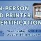 3D Printer Certification