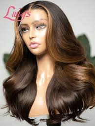 New Style HD Lace 100% Brazilan Virgin Human Hair 13x6 Black/Brown Ombre  Highlights Color Body