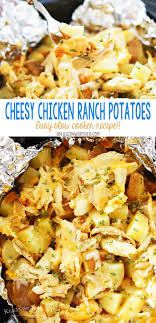 Cheesy Chicken Ranch Potatoes Rotisserie Chicken Recipes Easy Family Dinners Recipes