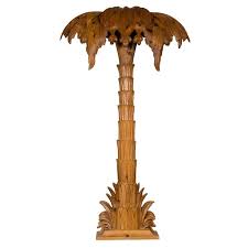 All seas imports gorgeous handchiseled mahogany wood palm tree wall art with wall hanger. Massive Carved Wood Palm Tree With Lights For Sale At 1stdibs