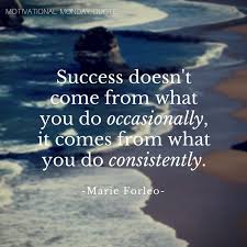 Motivational Monday Quote Success Doesn T Come From What You Do Occasionally It Comes From What Yo Monday Motivation Quotes Monday Quotes Monday Motivation