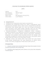 Rencana pelaksanaan pembelajaran (rpp) sekolah : Rpp Kelas X Descriptive Sem 2