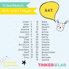 May Art Challenge Tinkerlab Art Challenge Open Ended Art Sketchbook Prompts