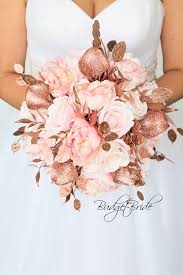 Davids Bridal Ombre Wedding Bouquet Wedding Rose Gold Theme Gold Wedding Flowers Rose Gold Wedding Flowers